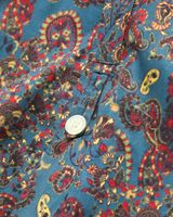 Camisa de algodón Needles Pinhole Edw para hombre, azul