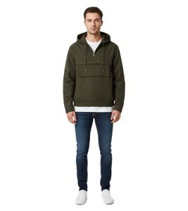 Helmut Lang Popover Uniform Hunter Zip Hoody für Herren Moderner Designer Hoody Premium Streetwear Salbei