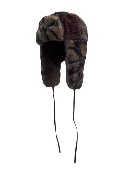 Chapeaux KANGOL Wild Fur olive/canneberge