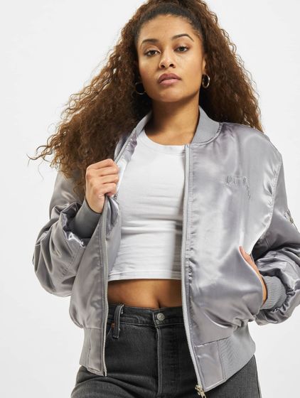 NO LOVE Chaqueta Bomber Vieja Azul