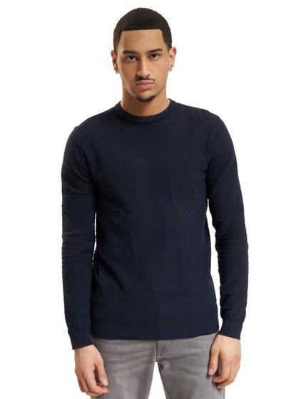 Petrol Industries Rundhals Basic Pullover marineblau