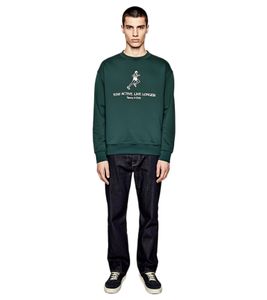 Sudadera de cuello redondo Sporty & Rich Live Longer – Turquesa Verde/Blanco