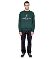 Sudadera de cuello redondo Sporty & Rich Live Longer – Turquesa Verde/Blanco