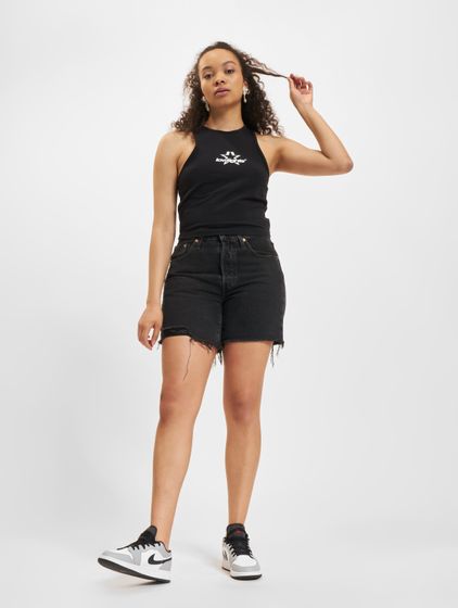 Low Lights Studios Superstar Crop Top Black Black