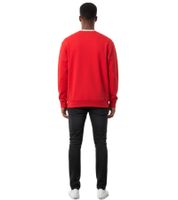 Adsum Premium Core Herren Rundhals-Sweatshirt mit Logo-Stickerei aus 100% Baumwolle Streetwear rot