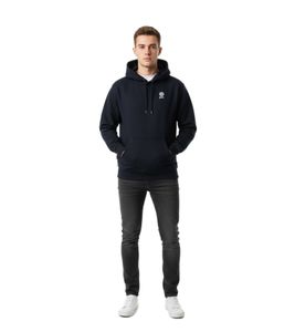 Jam Logo Hoodie für Herren Hochwertiger Kapuzenpullover mit Logo Regular Fit und weichem Material Navy