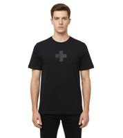 Helmut Lang Herren T-Shirt mit Kreuz Baumwollshirt Schwarz 