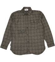 Han Kjobenhavn Army Herren Hemd Karohemd grau