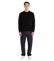 Sweat-shirt homme Han Kjøbenhavn, col rond classique, effet usé, style streetwear urbain, noir
