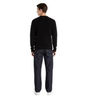 Sweat-shirt homme Han Kjøbenhavn, col rond classique, effet usé, style streetwear urbain, noir