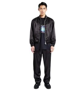 Han Kjøbenhavn Plissé Track Top for Men with a Fine Pleated Texture in a Modern Look, Black