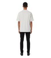 Han Kjøbenhavn Distressed Shirt Sleeve Logo T-Shirt Herren Designer-T-Shirt mit Distressed-Optik Grau Melange