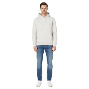  Han Kjøbenhavn Distressed Logo Distressed Hoody für Herren Premium Kapuzenhoodie mit vintage Logo Grau