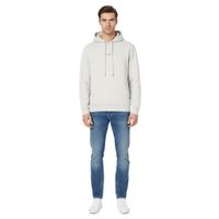  Han Kjøbenhavn Distressed Logo Distressed Hoody für Herren Premium Kapuzenhoodie mit vintage Logo Grau