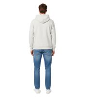  Han Kjøbenhavn Distressed Logo Distressed Hoody für Herren Premium Kapuzenhoodie mit vintage Logo Grau