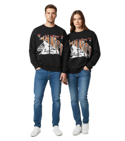 Our Legacy Unisex Designer-Sweatshirt Slashed Base Collage mit einzigartigem Schuldruck Schwarz/Mehrfarbig