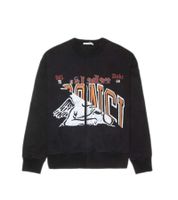 Our Legacy Unisex Designer-Sweatshirt Slashed Base Collage mit einzigartigem Schuldruck Schwarz/Mehrfarbig