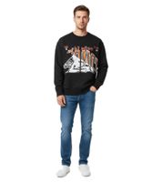 Our Legacy Unisex Designer-Sweatshirt Slashed Base Collage mit einzigartigem Schuldruck Schwarz/Mehrfarbig