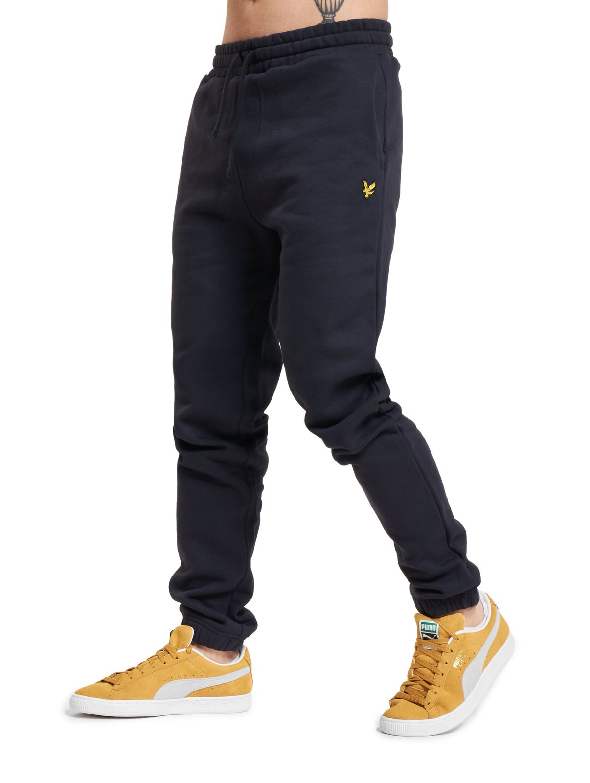 Pantaloni da allenamento LYLE & SCOTT Double Brush Relaxed, blu scuro