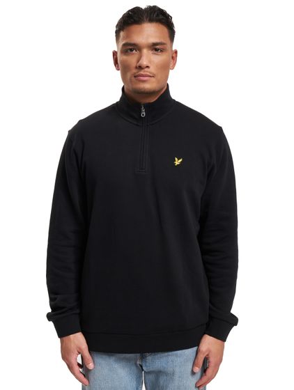 Lyle & Scott Pullover mit Viertelreißverschluss, tiefschwarz