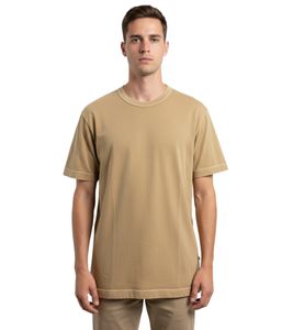 James Perse Unisex Kurzarm-T-Shirt mit Rundhalsausschnitt Understatement-Piece Custard Pigment