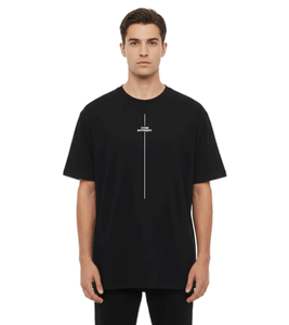 POD Think Different Heavy Oversized Men's T-Shirt, Oversized Fit, Cotton, Black