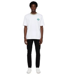 Wales Bonner Rhythmo Herren Baumwoll T-Shirt im modernen Oversized und Casual Look Weiß
