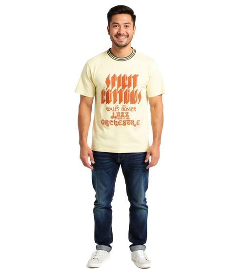 Wales Bonner Rhythmo Men's T-Shirt, Sustainable Cotton Shirt, Ecru