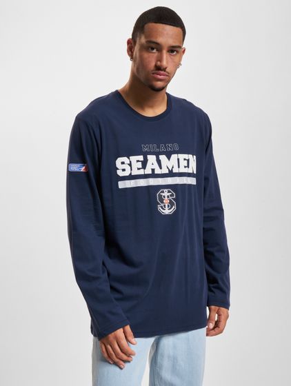 European League Of Football Milano Seamen Identity Langarmshirt Marineblau