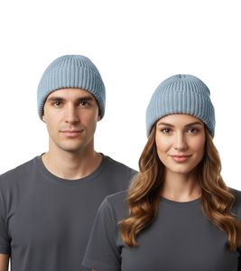 Berretto corto unisex in lana merino BARO Murray, berretto lavorato a maglia, semplice cappello invernale, verde acqua