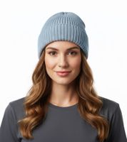 BARO Murray Kurze Unisex Merinomütze Wollmütze Strick-Beanie schlichte Winter-Mütze Teal