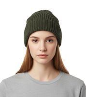 Berretto corto unisex in lana merino BARO Murray, berretto lavorato a maglia, semplice cappello invernale, verde oliva