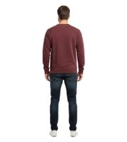 James Perse French Terry Raglan Sweatshirt für Herren Komfortabler Rundhals-Pullover im cleanen Casual-Look Verblasstes Rotpigment