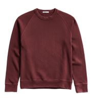 James Perse French Terry Raglan Sweatshirt für Herren Komfortabler Rundhals-Pullover im cleanen Casual-Look Verblasstes Rotpigment