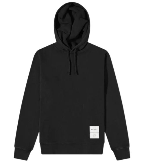 Norse Projects Fraser Tab Series Kapuzenpullover Baumwoll-Pullover Schwarz