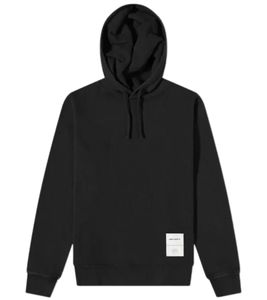 Norse Projects Fraser Tab Series Kapuzenpullover Baumwoll-Pullover Schwarz