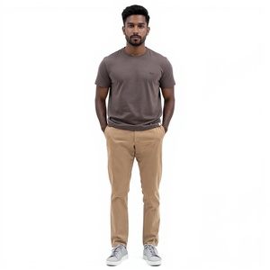 Pantaloni chino Norse Projects Aros Heeren con passante per cintura, pantaloni in cotone, taglio dritto, cachi