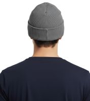Norse Projects Watch Cap Tab Series Light Flexfitted Knit Beanie with Logo Patch, Light Gray