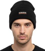 Napapijri x Patta Herren Collaboration Strickmütze Iconic Winter & Streetstyle Look Schwarz
