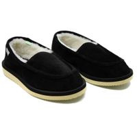 SUICOKE Suicoke OG-105CoMab SSD-CoMab Mocassino in velluto a coste con fodera in Mouton, Nero