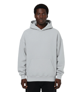 Prohibited Drift Hunt Herren Hoodie mit stylischem Rücken-Print grau meliert