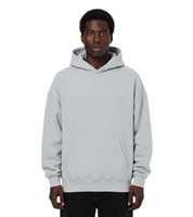 Prohibited Drift Hunt Herren Hoodie mit stylischem Rücken-Print grau meliert