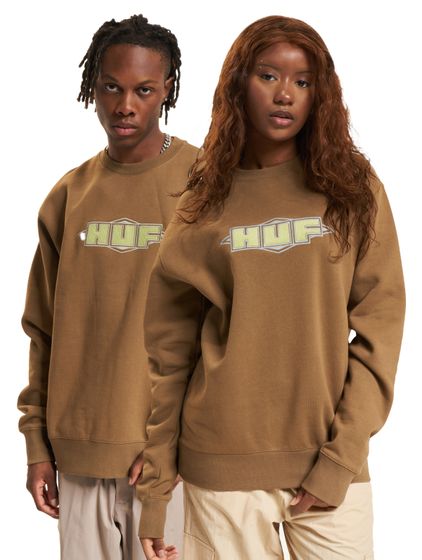 HUF Quality Crewneck Pullover schlamm