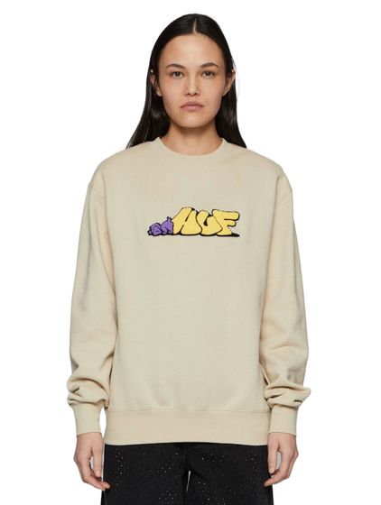 HUF Dog Sense Rundhalspullover stein