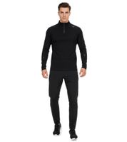 C2H4 Intervein Panelled Long-Sleeve Jersey T-Shirt für Herren technisches Langarmshirt mit markanten Einsätzen Schwarz