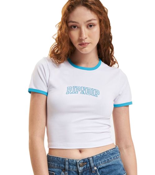 Rip N Dip Team Spirit Kurzes Ringer-T-Shirt weiß