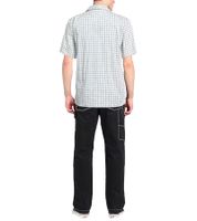 Anderson Men's Short-Sleeve Shirt with Logo Lettering, Regular Fit Cotton Summer Shirt, White/Black