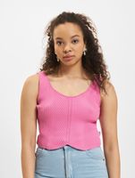 Sixth June Sommer Strick Tank Tops rosa