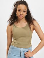 Sixth June Crop Top mit Seitennaht und Raffung, khaki