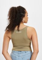Sixth June Crop Top mit Seitennaht und Raffung, khaki